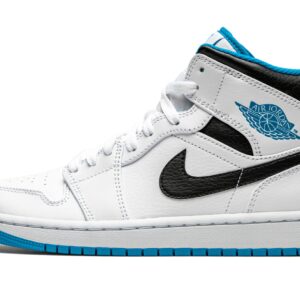 Air Jordan 1 Mid White / Laser Blue