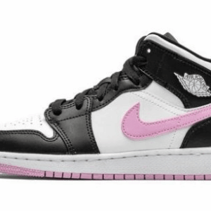 Jordan 1 Mid White Black Light Arctic Pink