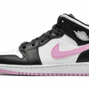 Jordan 1 Mid White Black Light Arctic Pink