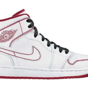 Jordan 1 Mid White Gym Red (GS)
