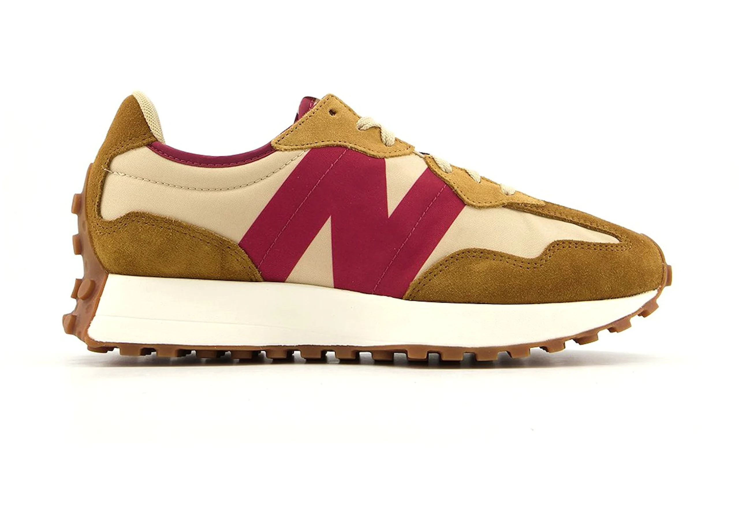 New Balance 327 Tan Burgundy